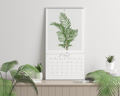 2024 Wall Calendar, Greenery Plants