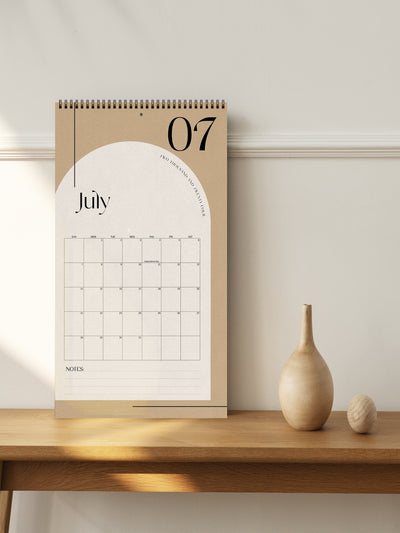 2024 Wall Calendar, Minimalist Arch