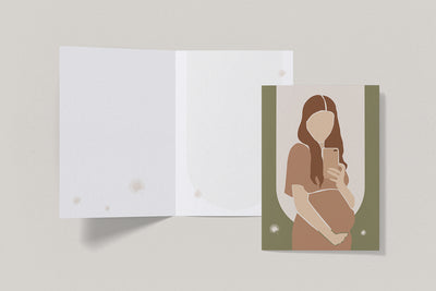 Mothers Day Card, Baby Shower Card