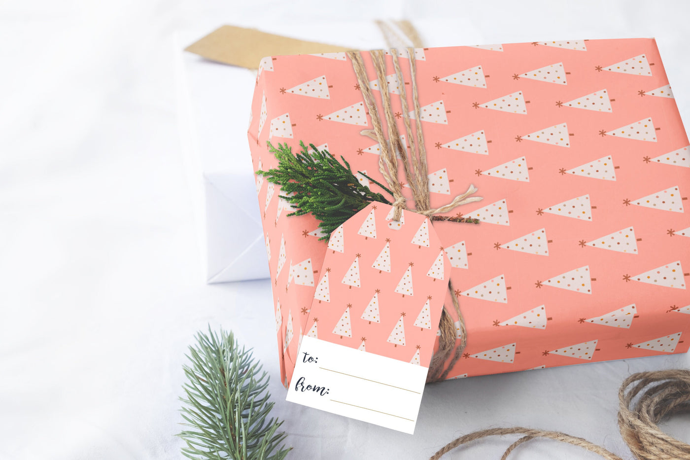 Wrapping paper, Boho holiday pattern, Xmas gift wrap sheets, Secret Santa wrapping paper rolls, Christmas wrapping paper for corporate gifts