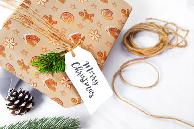 Wrapping Paper - Gift wrap sheets with fun boho pattern design - Holiday wrapping paper your Xmas gifts, Christmas Gifts, Best friend gifts