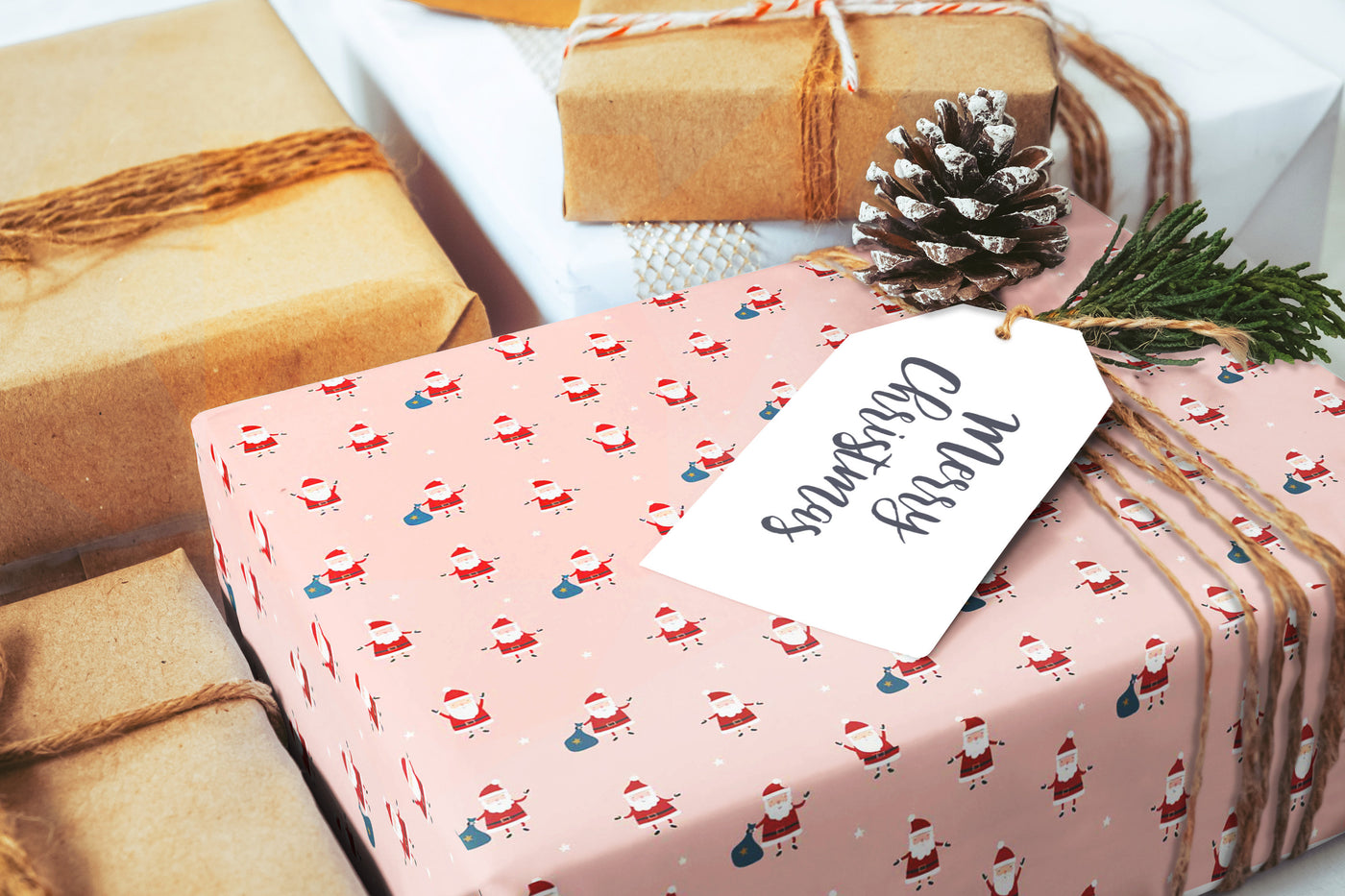 Christmas wrapping paper - Gift wrap sheets with fun boho pattern design - Holiday wrapping paper your Xmas gifts, Gifts, Best friend gifts