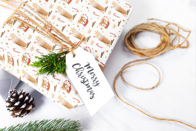 Wrapping Paper - Gift wrap sheets with fun boho reindeer design - Holiday wrapping paper your Xmas gifts, Christmas Gifts, Best friend gifts
