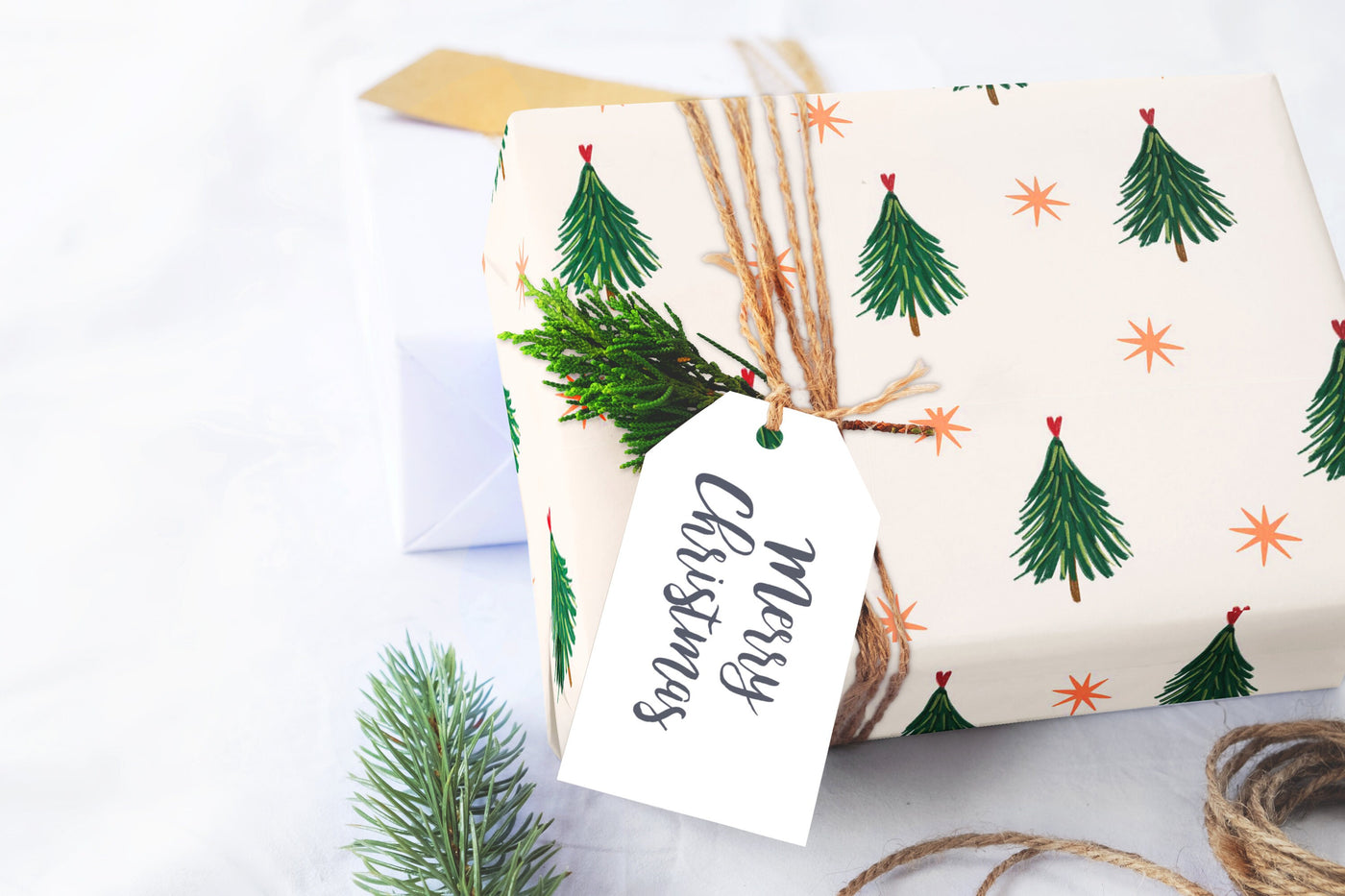 Christmas wrapping paper - Gift wrap sheets with fun boho pattern design - Holiday wrapping paper your Xmas gifts, Gifts, Best friend gifts