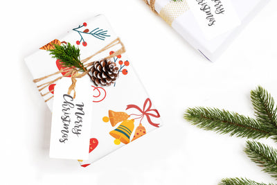 Christmas wrapping paper - Gift wrap sheets with fun boho pattern design - Holiday wrapping paper your Xmas gifts, Gifts, Best friend gifts