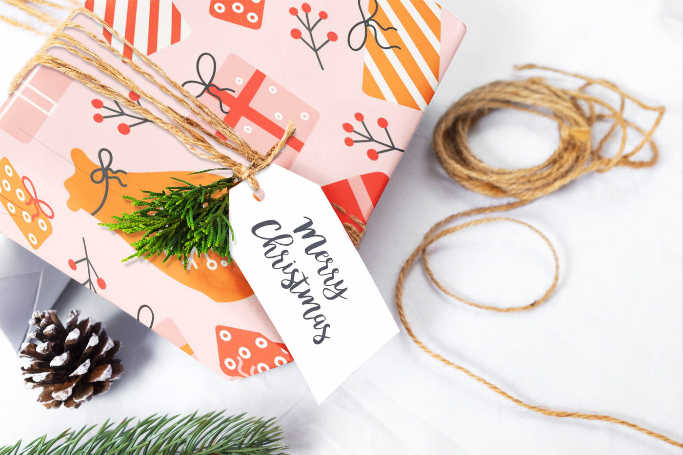 Christmas wrapping paper - Gift wrap sheets with fun boho pattern design - Holiday wrapping paper your Xmas gifts, Gifts, Best friend gifts
