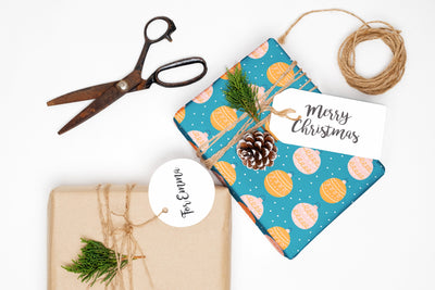Christmas wrapping paper - Gift wrap sheets with fun boho pattern design - Holiday wrapping paper your Xmas gifts, Gifts, Best friend gifts