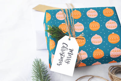 Christmas wrapping paper - Gift wrap sheets with fun boho pattern design - Holiday wrapping paper your Xmas gifts, Gifts, Best friend gifts