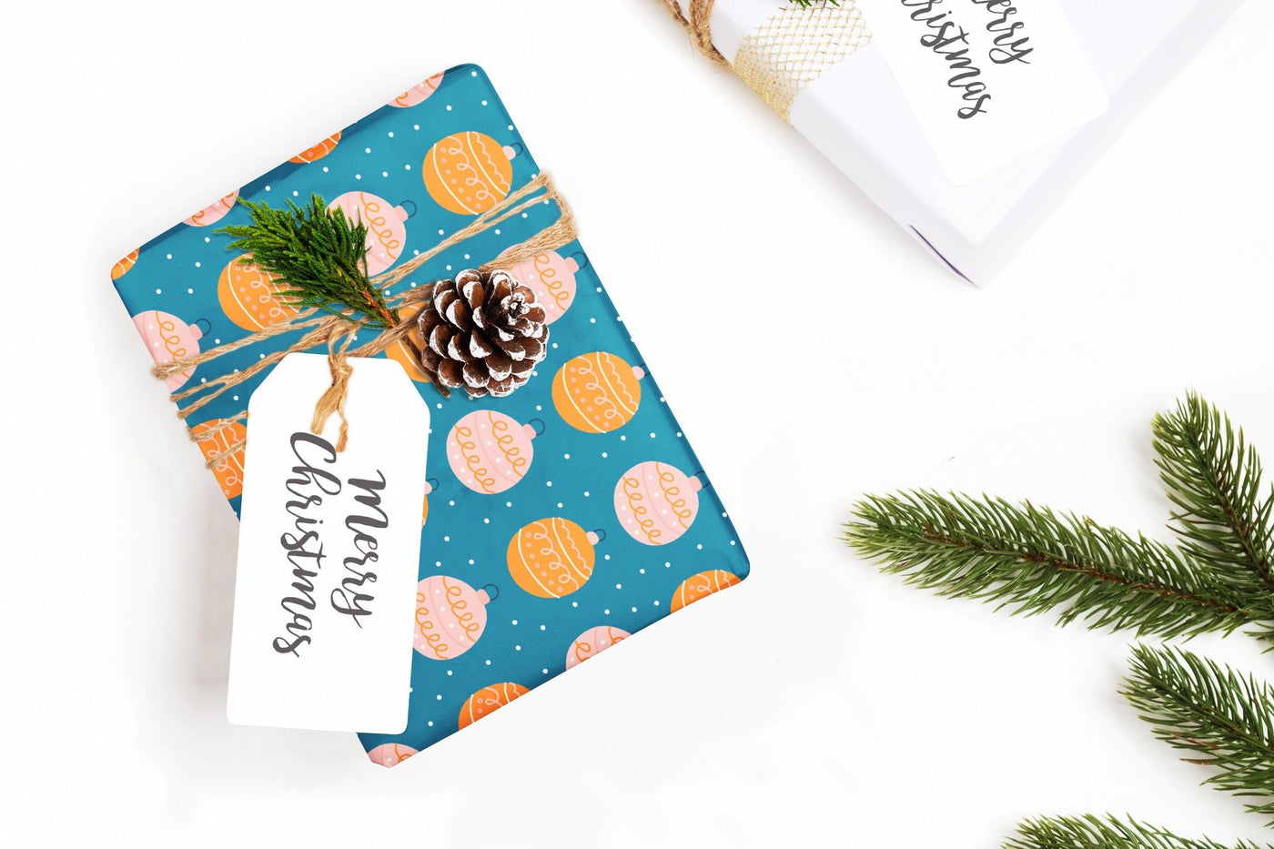 Christmas wrapping paper - Gift wrap sheets with fun boho pattern design - Holiday wrapping paper your Xmas gifts, Gifts, Best friend gifts