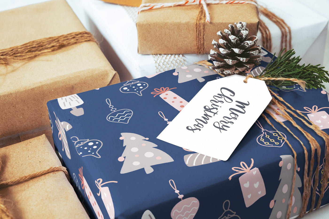 Wrapping Paper, Holiday gift wrap sheets with unique festive design perfect for gift giving, Xmas gifts, Christmas wrapping paper, 