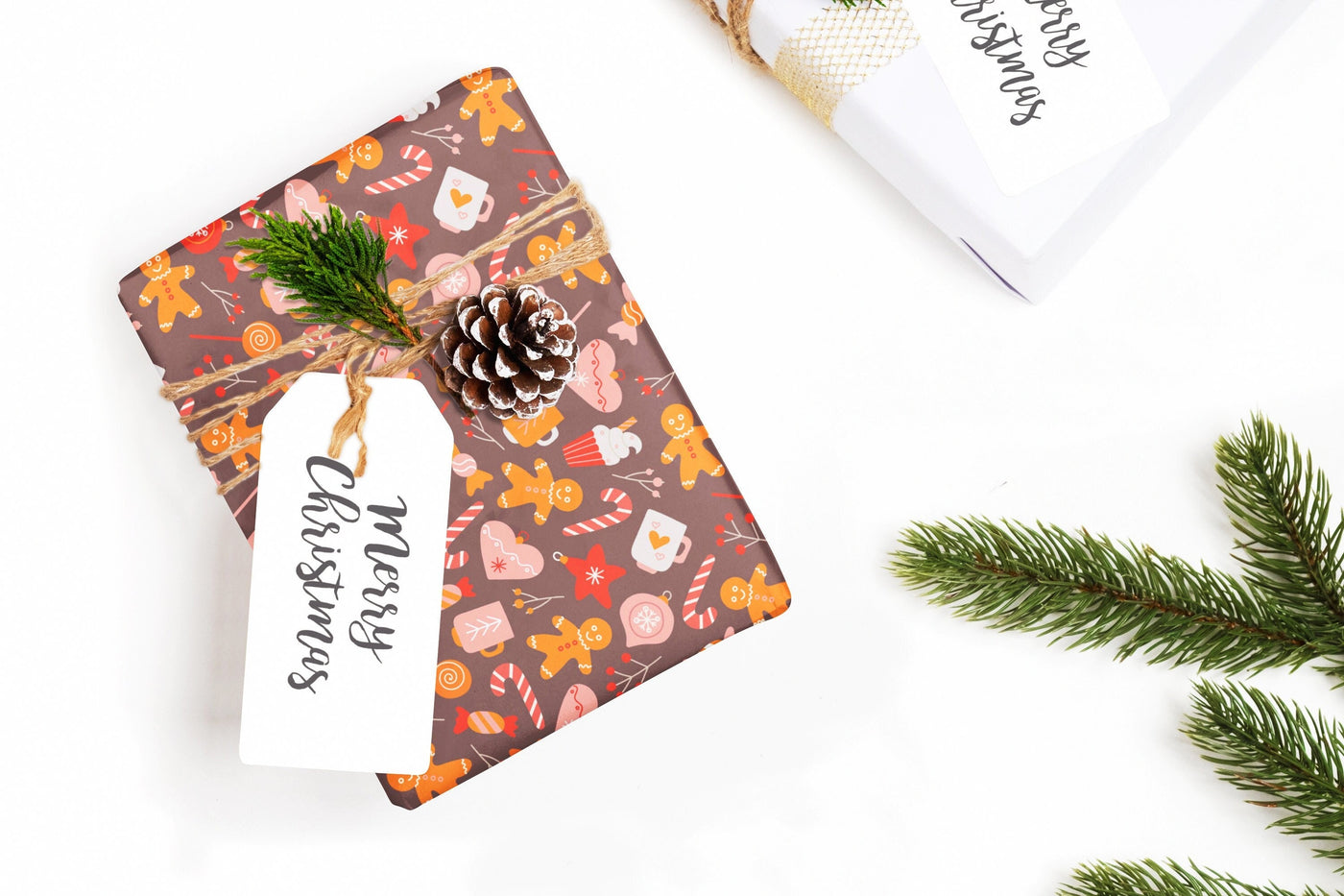 Christmas wrapping paper - Gift wrap sheets with fun boho pattern design - Holiday wrapping paper your Xmas gifts, Gifts, Best friend gifts