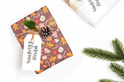 Christmas wrapping paper - Gift wrap sheets with fun boho pattern design - Holiday wrapping paper your Xmas gifts, Gifts, Best friend gifts