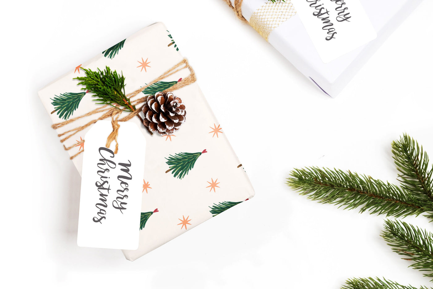 Christmas wrapping paper - Gift wrap sheets with fun boho pattern design - Holiday wrapping paper your Xmas gifts, Gifts, Best friend gifts