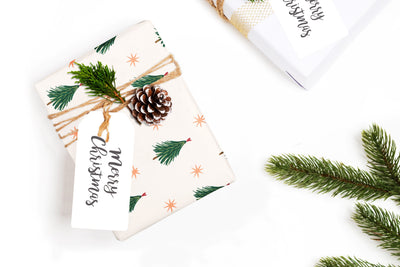 Christmas wrapping paper - Gift wrap sheets with fun boho pattern design - Holiday wrapping paper your Xmas gifts, Gifts, Best friend gifts