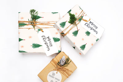 Christmas wrapping paper - Gift wrap sheets with fun boho pattern design - Holiday wrapping paper your Xmas gifts, Gifts, Best friend gifts