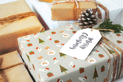 Wrapping Paper, Holiday gift wrap sheets with unique festive design perfect for gift giving, Xmas gifts, Christmas wrapping paper, 