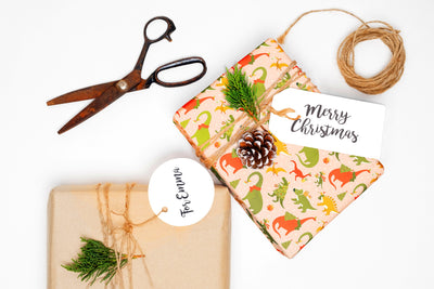 Christmas wrapping paper, Gift wrap sheets with fun boho pattern design, Holiday wrapping paper your Xmas gifts, Gifts, wps0097