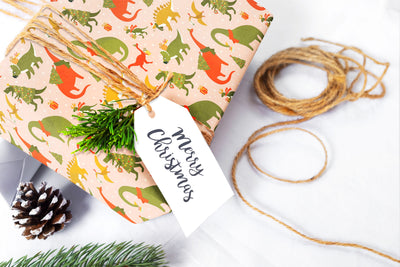 Christmas wrapping paper, Gift wrap sheets with fun boho pattern design, Holiday wrapping paper your Xmas gifts, Gifts, wps0097