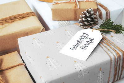 Christmas wrapping paper, Gift wrap sheets with fun boho pattern design, Holiday wrapping paper your Xmas gifts, Gifts, wps0104