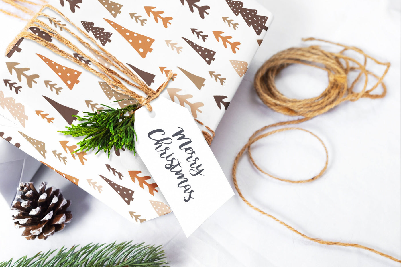 Christmas wrapping paper - Gift wrap sheets with fun boho pattern design - Holiday wrapping paper your Xmas gifts, Gifts, wps0109