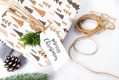 Christmas wrapping paper - Gift wrap sheets with fun boho pattern design - Holiday wrapping paper your Xmas gifts, Gifts, wps0109