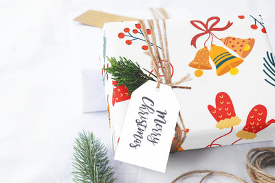 Christmas wrapping paper - Gift wrap sheets with fun boho pattern design - Holiday wrapping paper your Xmas gifts, Gifts, Best friend gifts