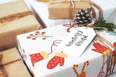 Christmas wrapping paper - Gift wrap sheets with fun boho pattern design - Holiday wrapping paper your Xmas gifts, Gifts, Best friend gifts