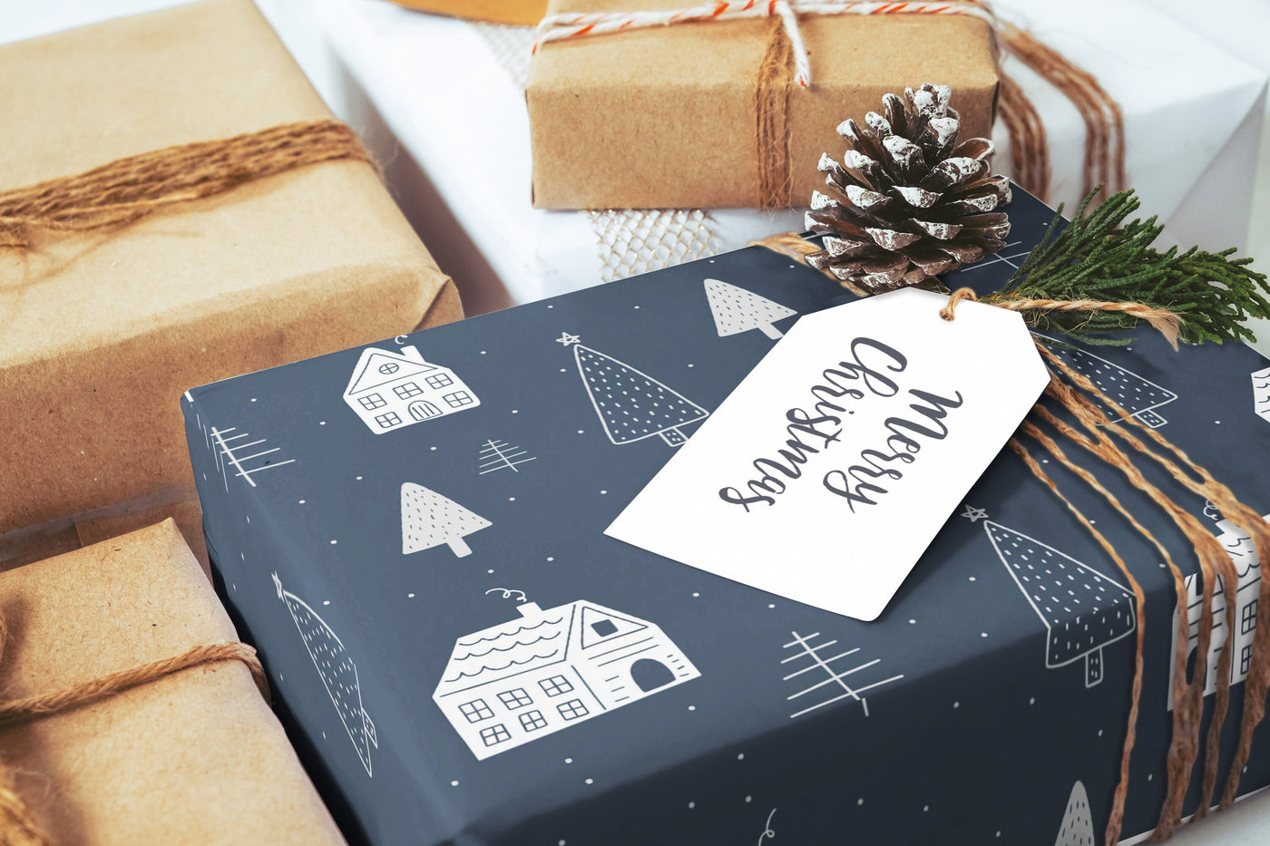 Christmas wrapping paper - Gift wrap sheets with fun boho pattern design - Holiday wrapping paper your Xmas gifts, Gifts, Best friend gifts