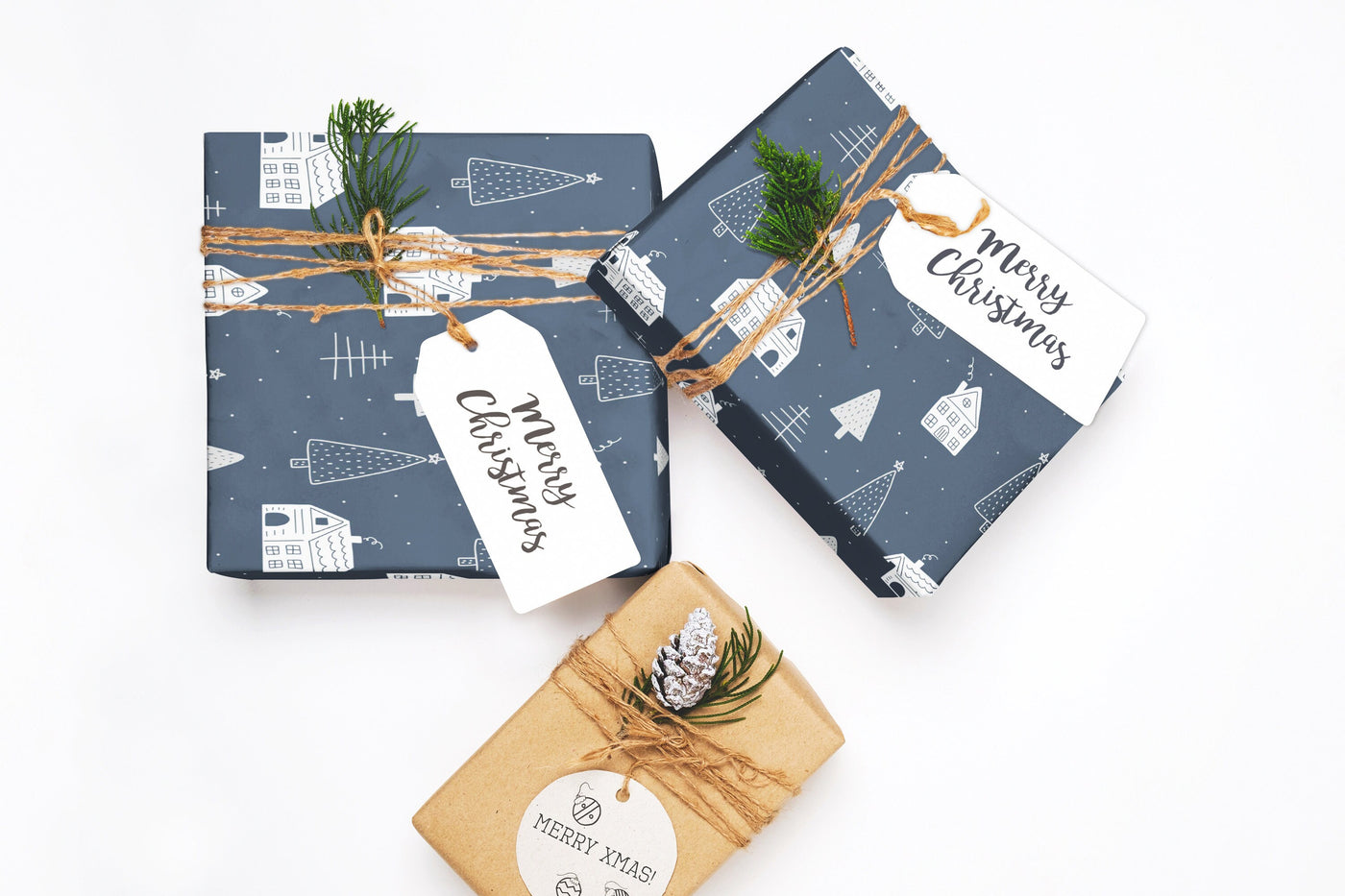 Christmas wrapping paper - Gift wrap sheets with fun boho pattern design - Holiday wrapping paper your Xmas gifts, Gifts, Best friend gifts