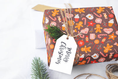 Christmas wrapping paper - Gift wrap sheets with fun boho pattern design - Holiday wrapping paper your Xmas gifts, Gifts, Best friend gifts