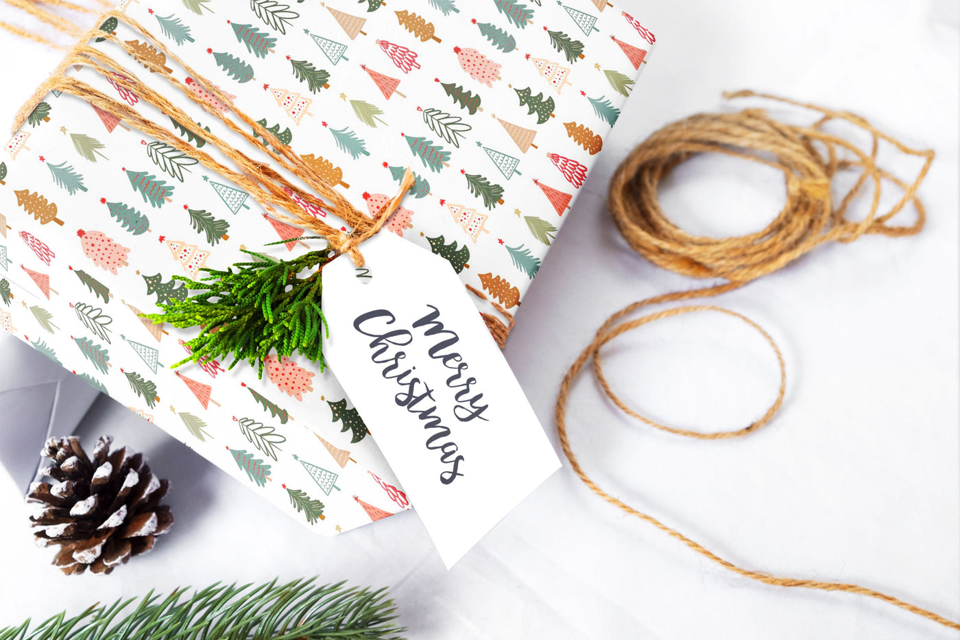 Gift Wrap, Cute Trees