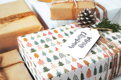 Gift Wrap, Cute Trees