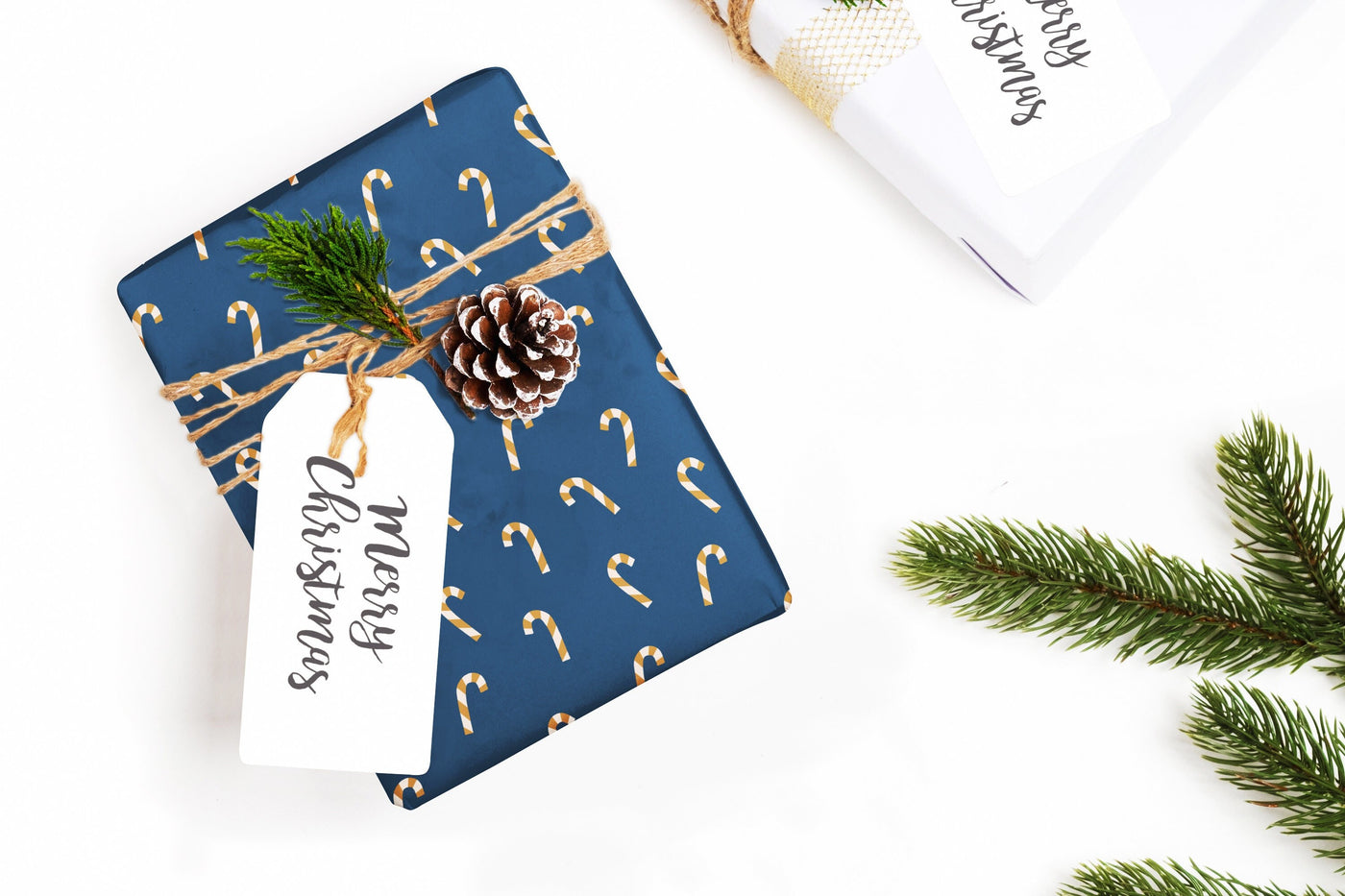 Wrapping paper, Boho holiday pattern, Xmas gift wrap sheets, Candy Cane Christmas wrap, Wrapping paper rolls for corporate gifts, wps0142