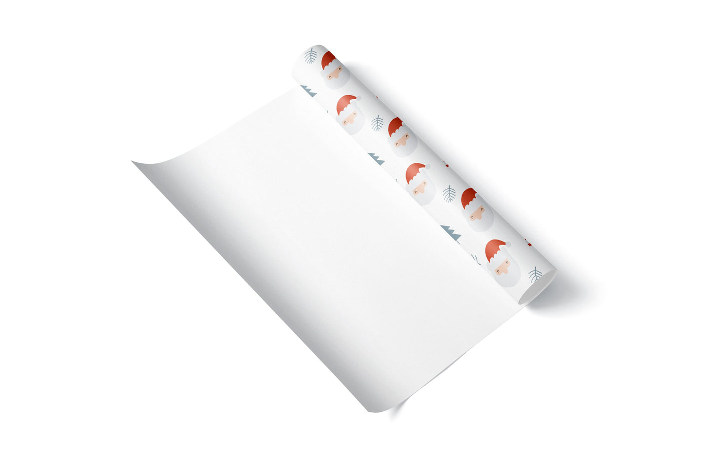 Wrapping paper, Boho holiday pattern, Xmas gift wrap sheets, Santa Christmas wrap, Candy cane paper rolls for corporate gifts, wps0158