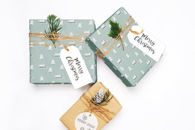 Wrapping paper, Boho holiday pattern, Xmas gift wrap sheets, Christmas wrap, Wrapping paper rolls for corporate gifts, wps0160