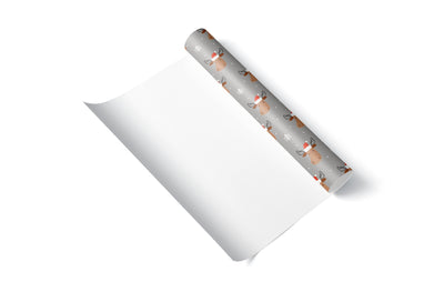 Wrapping paper, Boho holiday pattern, Xmas gift wrap sheets, Santa Christmas wrap, Wrapping paper rolls for corporate gifts, wps0162