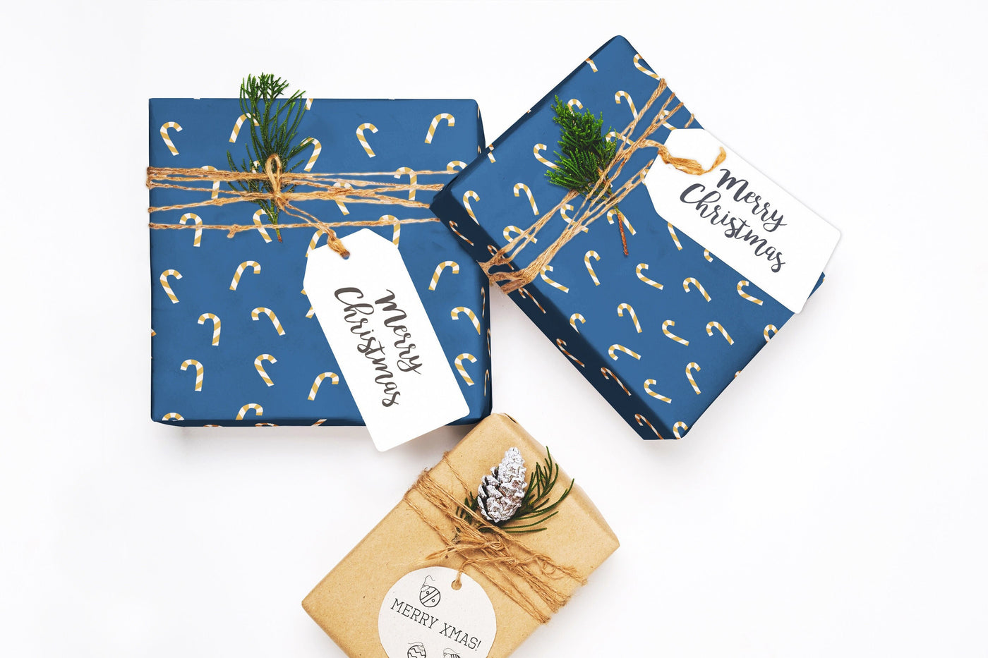 Wrapping paper, Boho holiday pattern, Xmas gift wrap sheets, Candy Cane Christmas wrap, Wrapping paper rolls for corporate gifts, wps0142