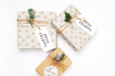 Wrapping paper, Boho holiday pattern, Xmas gift wrap sheets, Seal Christmas wrap, Wrapping paper rolls for corporate gifts, wps0159