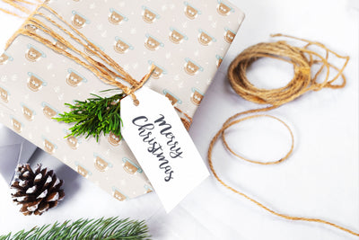 Wrapping paper, Boho holiday pattern, Xmas gift wrap sheets, Seal Christmas wrap, Wrapping paper rolls for corporate gifts, wps0159