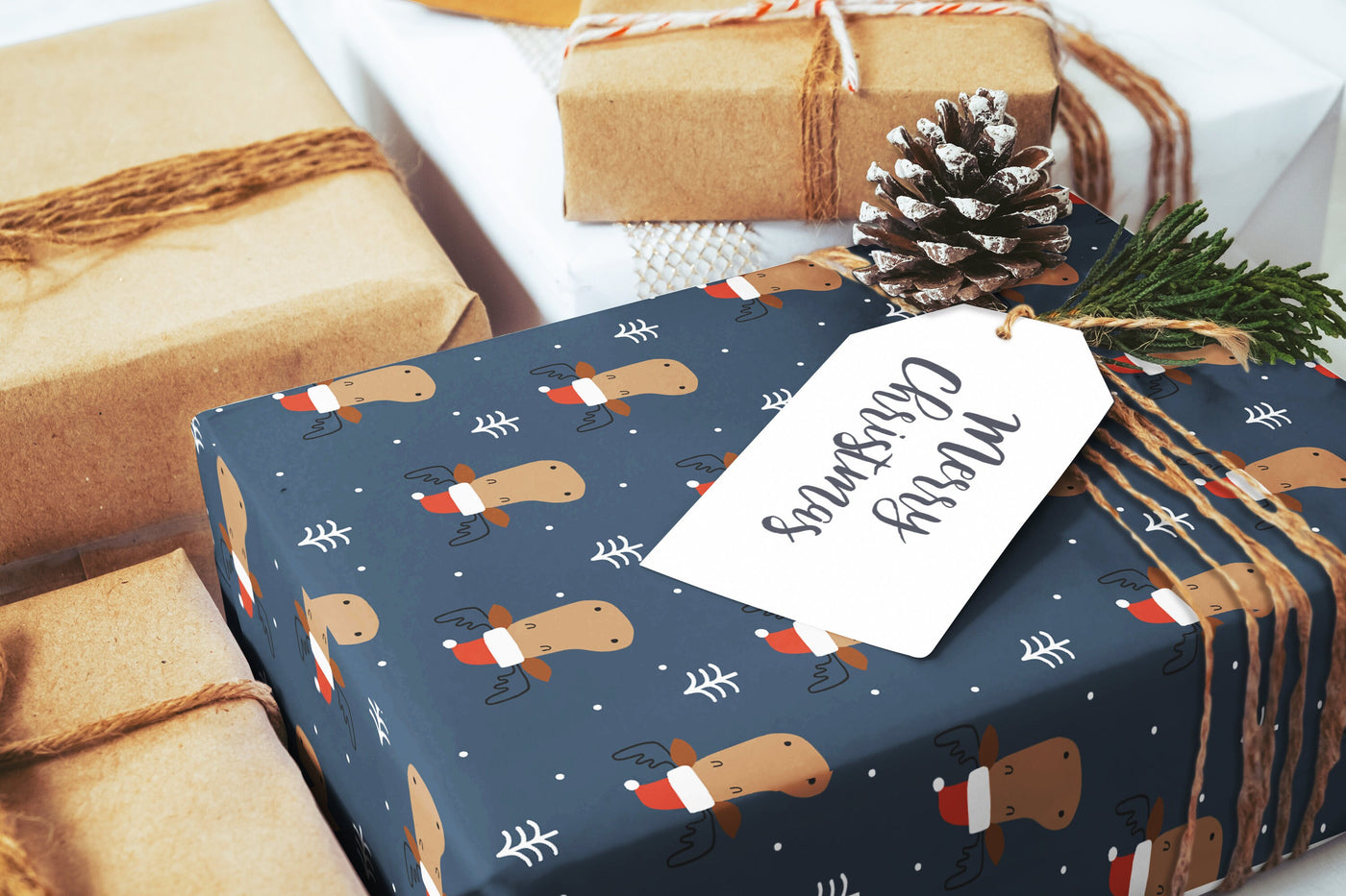 Christmas wrapping paper, Gift wrap sheets with fun boho pattern design, Holiday wrapping paper Xmas gifts, Gifts, Best friend gift, wps0154
