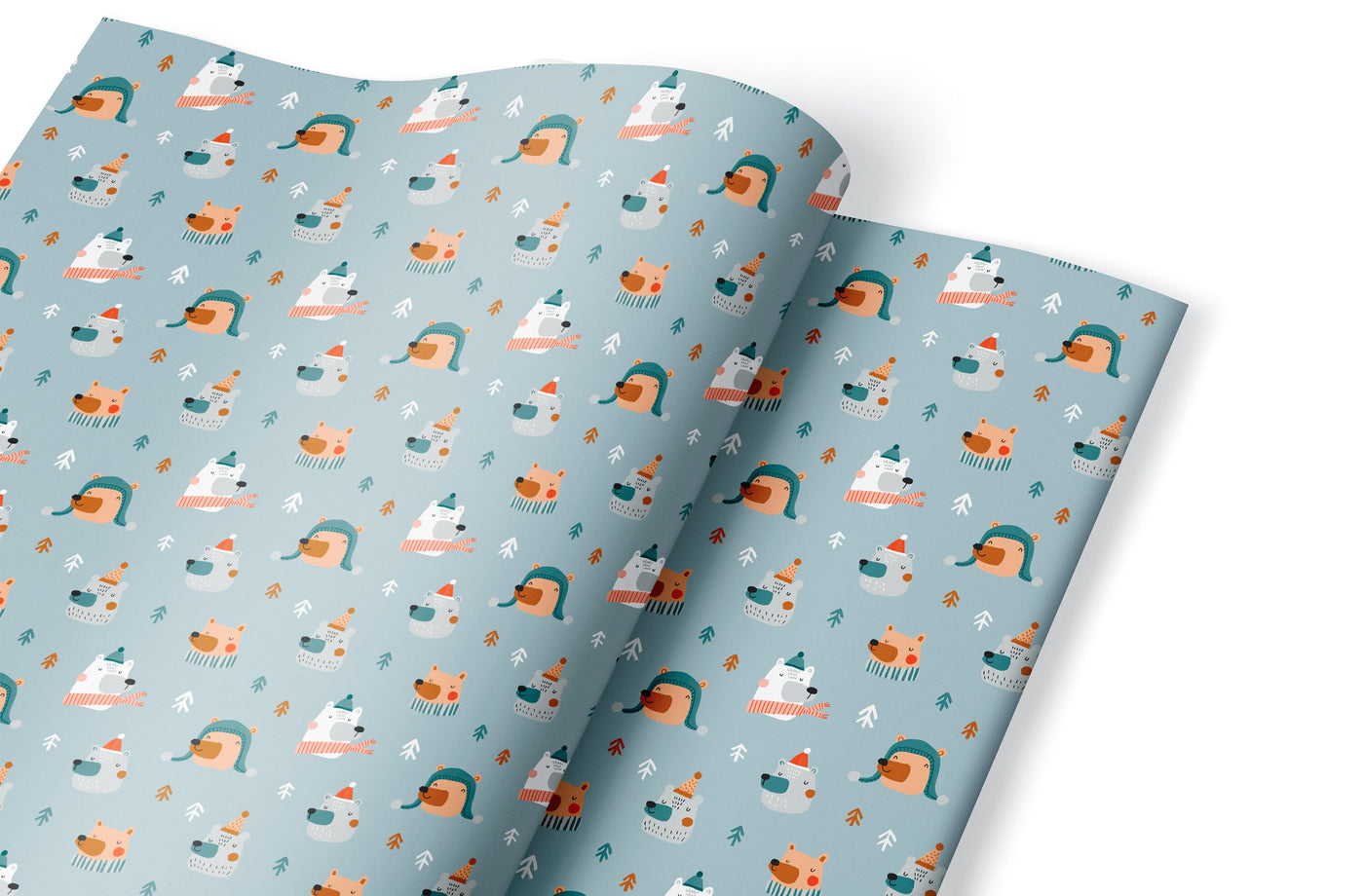 Christmas wrapping paper, Gift wrap sheets with fun boho pattern design, Holiday wrapping paper Xmas gifts, Gifts, Secret Santa, wps0175