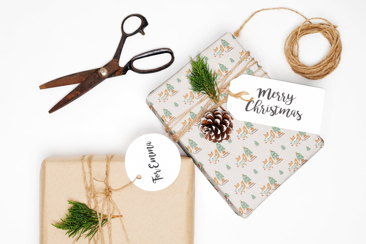 Christmas wrapping paper, Gift wrap sheets with fun boho pattern design, Holiday wrapping paper Xmas gifts, Gifts, Secret Santa, wps0179