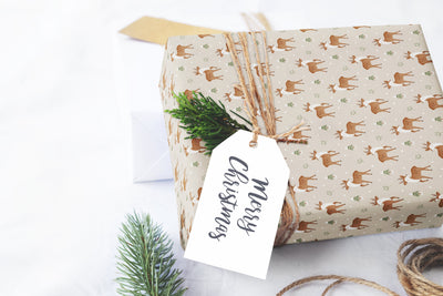 Christmas wrapping paper, Gift wrap sheets with fun boho pattern design, Holiday wrapping paper Xmas gifts, Gifts, Secret Santa, wps0181