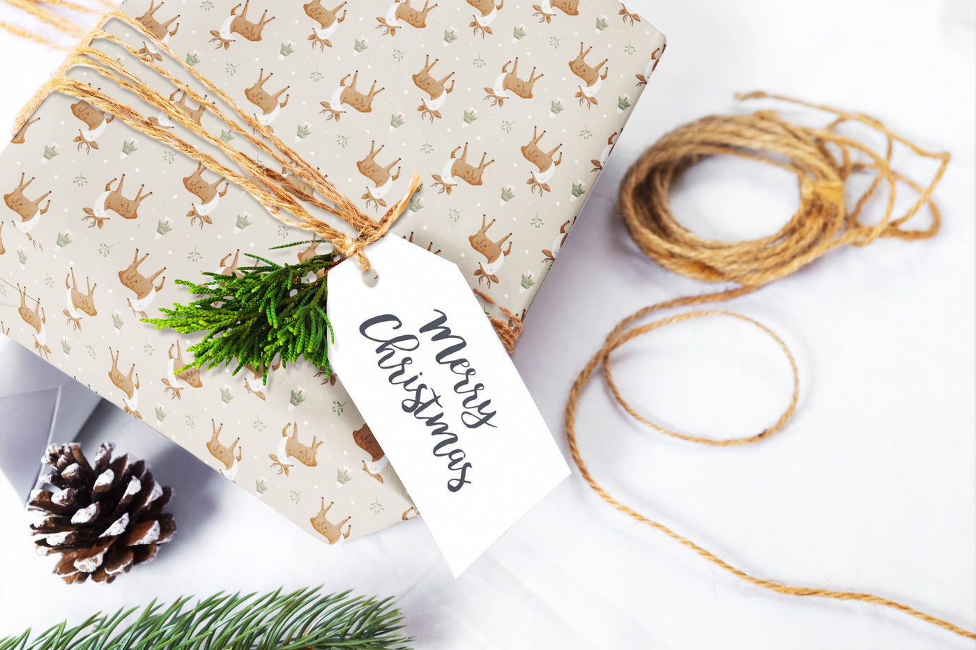Christmas wrapping paper, Gift wrap sheets with fun boho pattern design, Holiday wrapping paper Xmas gifts, Gifts, Secret Santa, wps0181