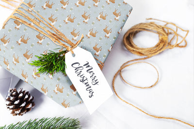 Christmas wrapping paper, Gift wrap sheets with fun boho pattern design, Holiday wrapping paper Xmas gifts, Gifts, Secret Santa, wps0187