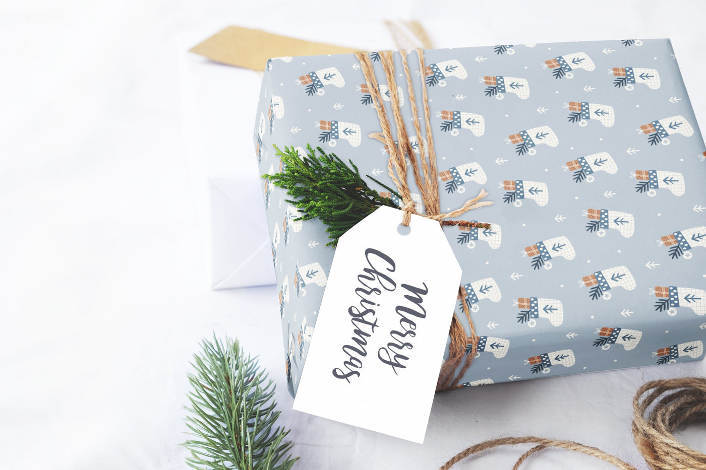 Christmas wrapping paper, Gift wrap sheets with fun boho pattern design, Holiday wrapping paper Xmas gifts, Gifts, Secret Santa, wps0194