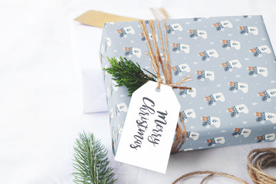 Christmas wrapping paper, Gift wrap sheets with fun boho pattern design, Holiday wrapping paper Xmas gifts, Gifts, Secret Santa, wps0194