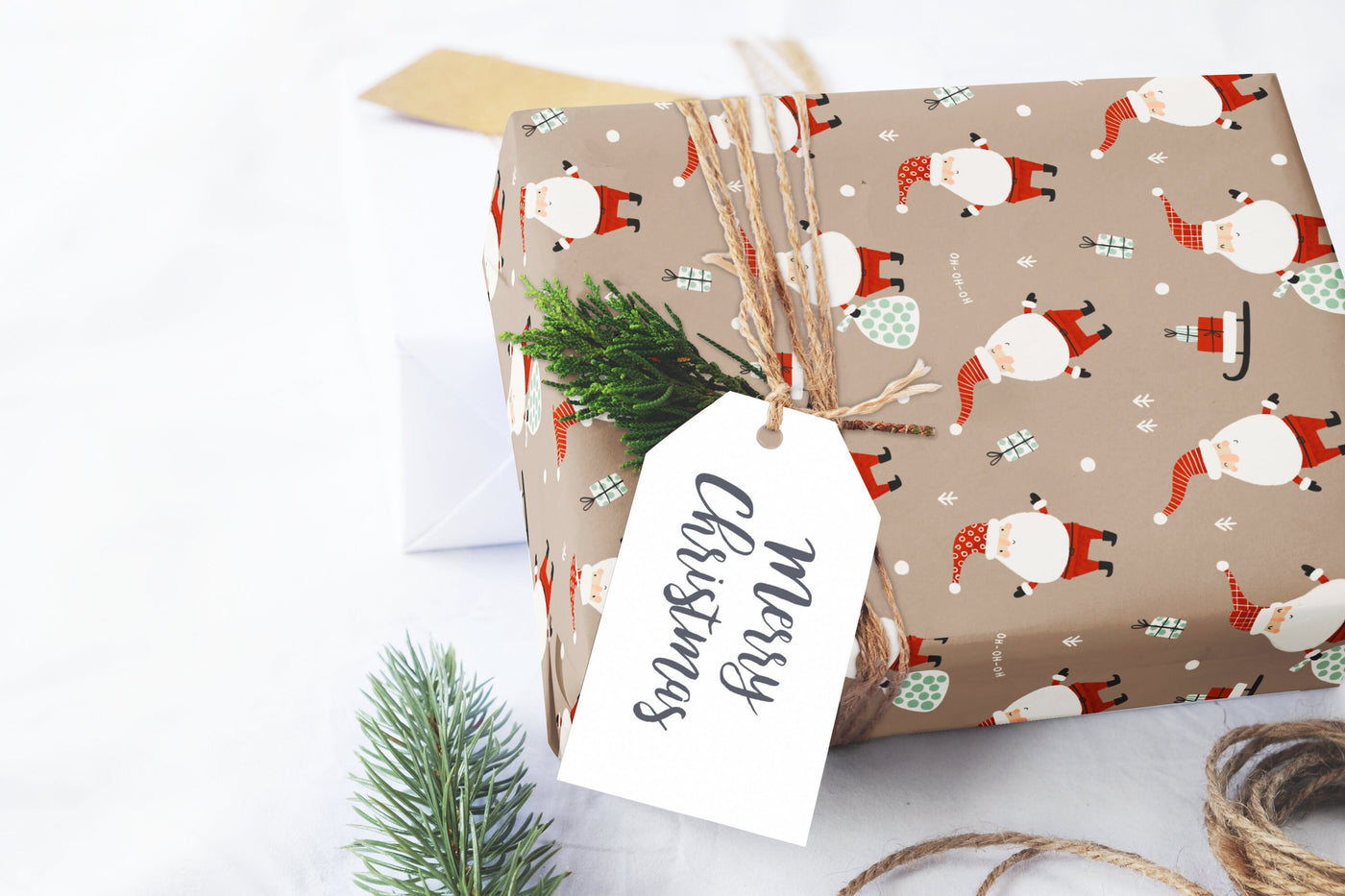Christmas wrapping paper, Gift wrap sheets with fun boho pattern design, Holiday wrapping paper Xmas gifts, Gifts, Secret Santa, wps0217