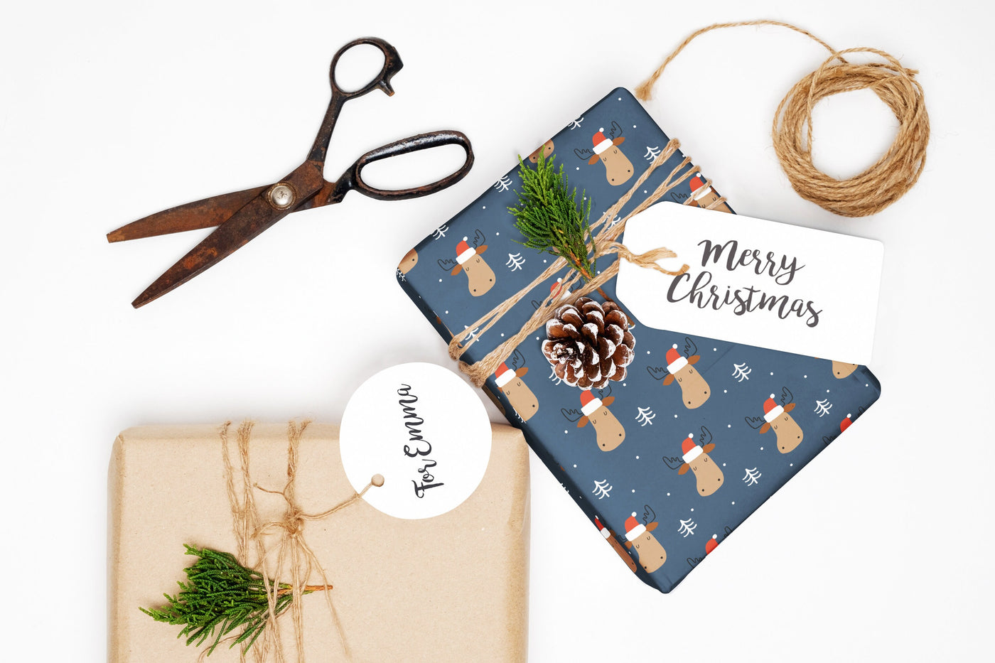 Christmas wrapping paper, Gift wrap sheets with fun boho pattern design, Holiday wrapping paper Xmas gifts, Gifts, Best friend gift, wps0154