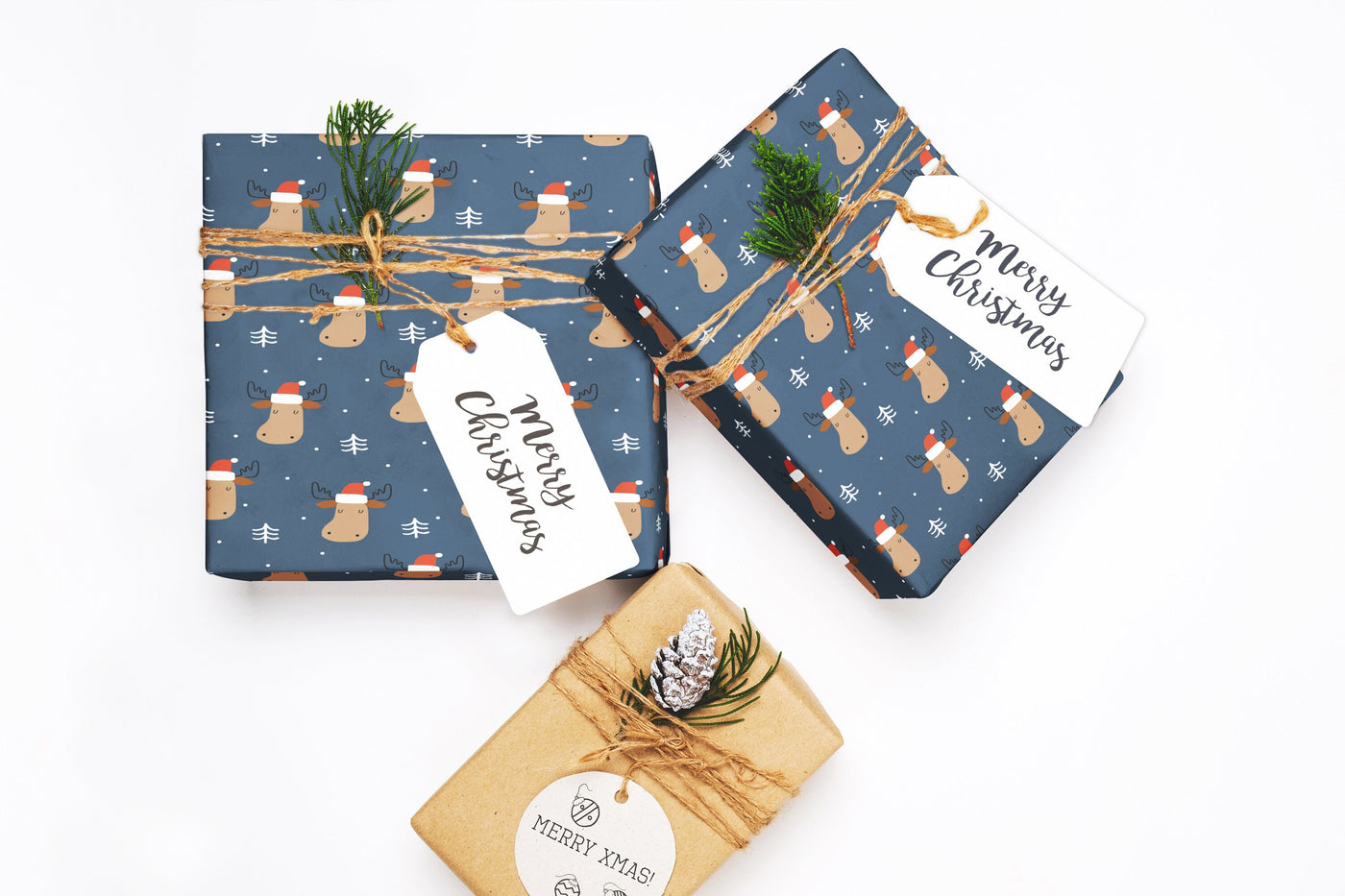 Christmas wrapping paper, Gift wrap sheets with fun boho pattern design, Holiday wrapping paper Xmas gifts, Gifts, Best friend gift, wps0154